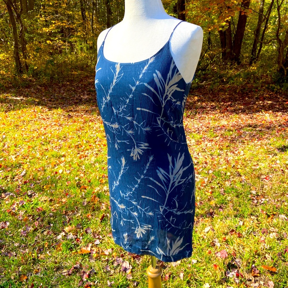 Sexy Silk Botanical Print Dress